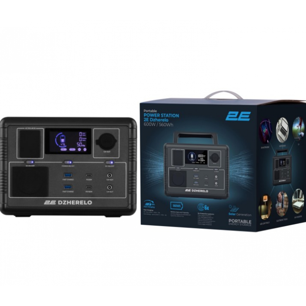 Портативная зарядная станция 2Е Dzherelo 600W 560Wh(2E-PPS06056)