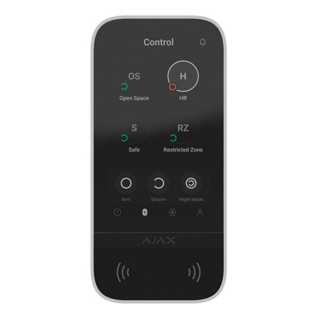 Сенсорна клавіатура Ajax KeyPad TouchScreen White (000034514)