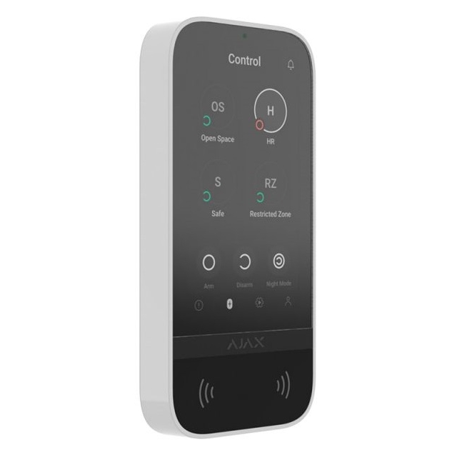 Сенсорна клавіатура Ajax KeyPad TouchScreen White (000034514)