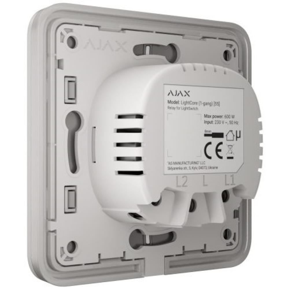 Розумний вимикач Ajax LightSwitch 2-gang Black