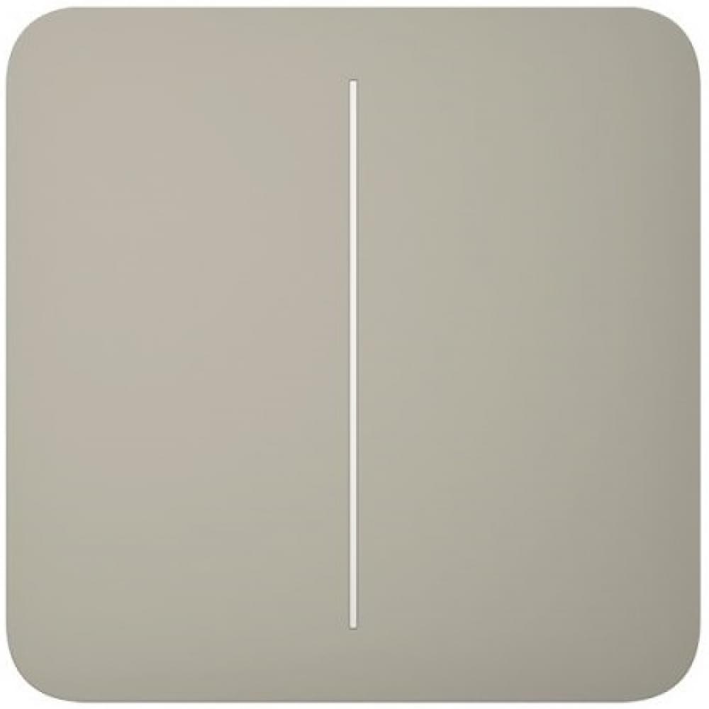 Панель вимикача світла Ajax SoloButton 2-gang for LightSwitch Jeweler Olive