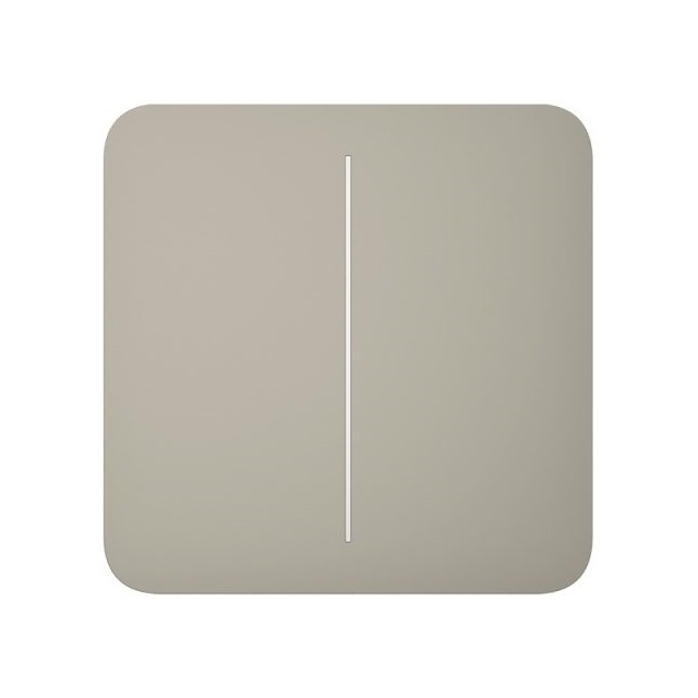 Панель вимикача світла Ajax SoloButton 2-gang for LightSwitch Jeweler Olive (000029838)