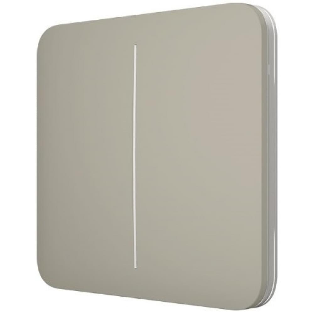 Панель вимикача світла Ajax SoloButton 2-gang for LightSwitch Jeweler Olive