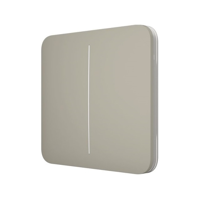 Панель вимикача світла Ajax SoloButton 2-gang for LightSwitch Jeweler Olive (000029838)