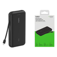 Повербанк Belkin 20000мА·год, 30Вт, з інтегрованим кабелем USB-C, чорний