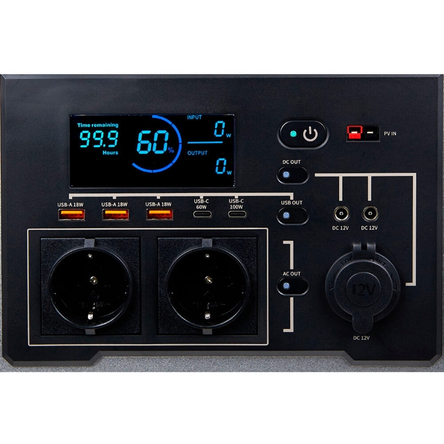 Портативная зарядная станция EnerSol EPB-2000NF 2000W 1648,64Wh