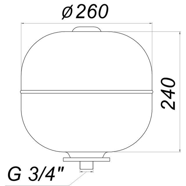 Гідроакумулятор Zilmet HY-PRO 12 (3/4″ 10 bar) ( 11H0001200 )