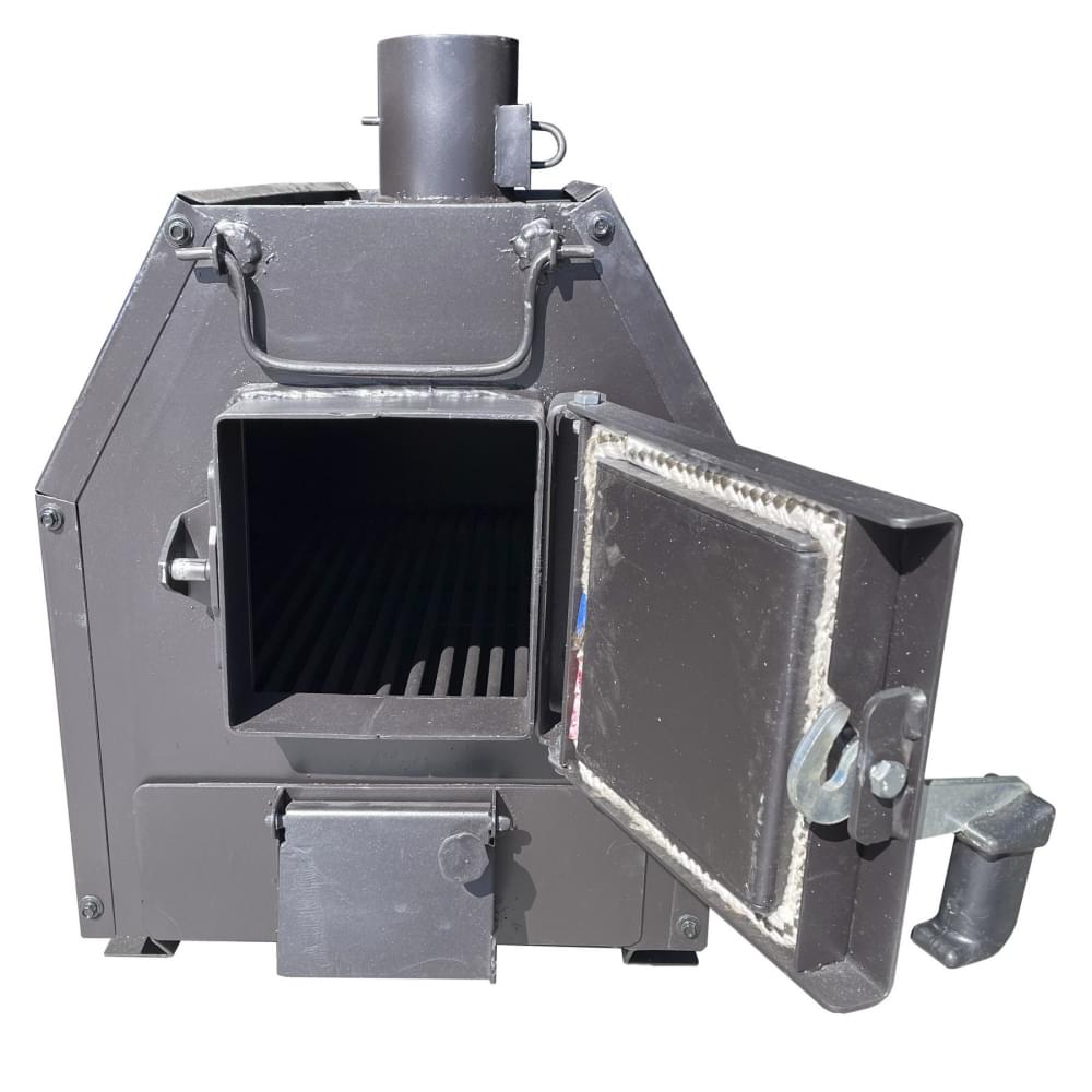 Котел твердотопливный  Unio ″Булерьян-1″ 4-10 кВт с варочной поверхностью