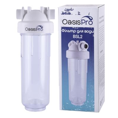 Магістральний фільтр OasisPro BSL2, фільтр-колба 2-х комп. + коробка, без картриджа,1/2″