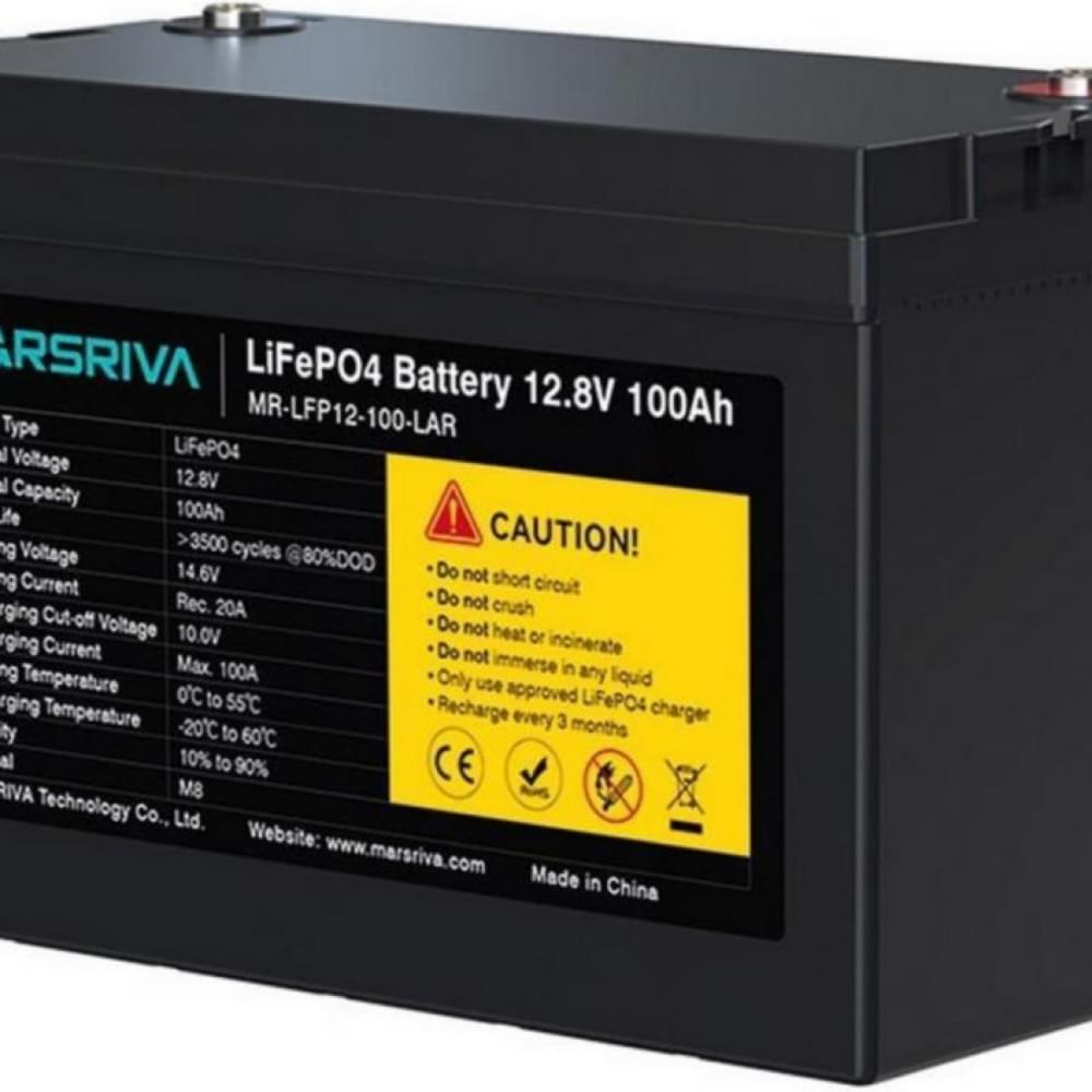 Аккумулятор Marsriva LiFePo4, 12,8V/100Ah (MR-LFP12-100-LAR)