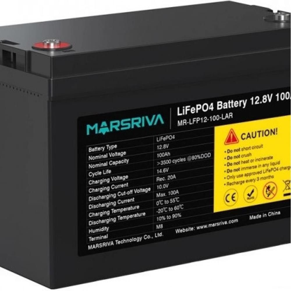Аккумулятор Marsriva LiFePo4, 12,8V/100Ah (MR-LFP12-100-LAR)