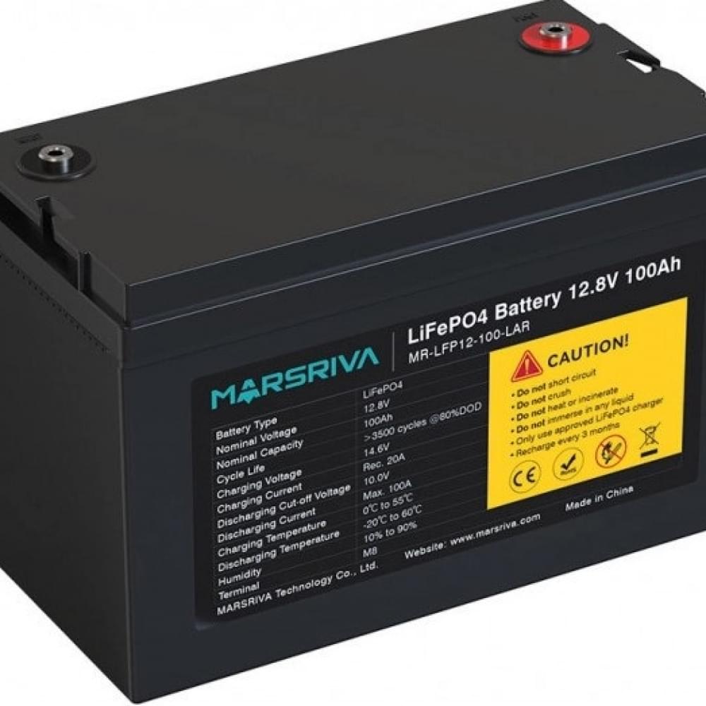 Аккумулятор Marsriva LiFePo4, 12,8V/100Ah (MR-LFP12-100-LAR)