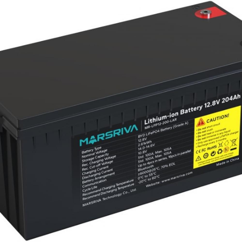 Акумулятор Marsriva LiFePO4 12.8V 200Ah MR-LFP12-200-LAR