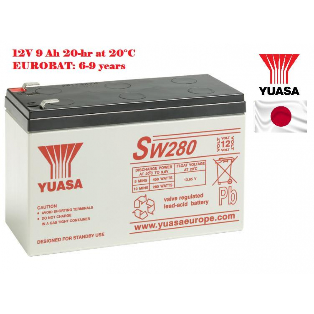 Аккумулятор Yuasa SW280 AGM (12V 9Ah)