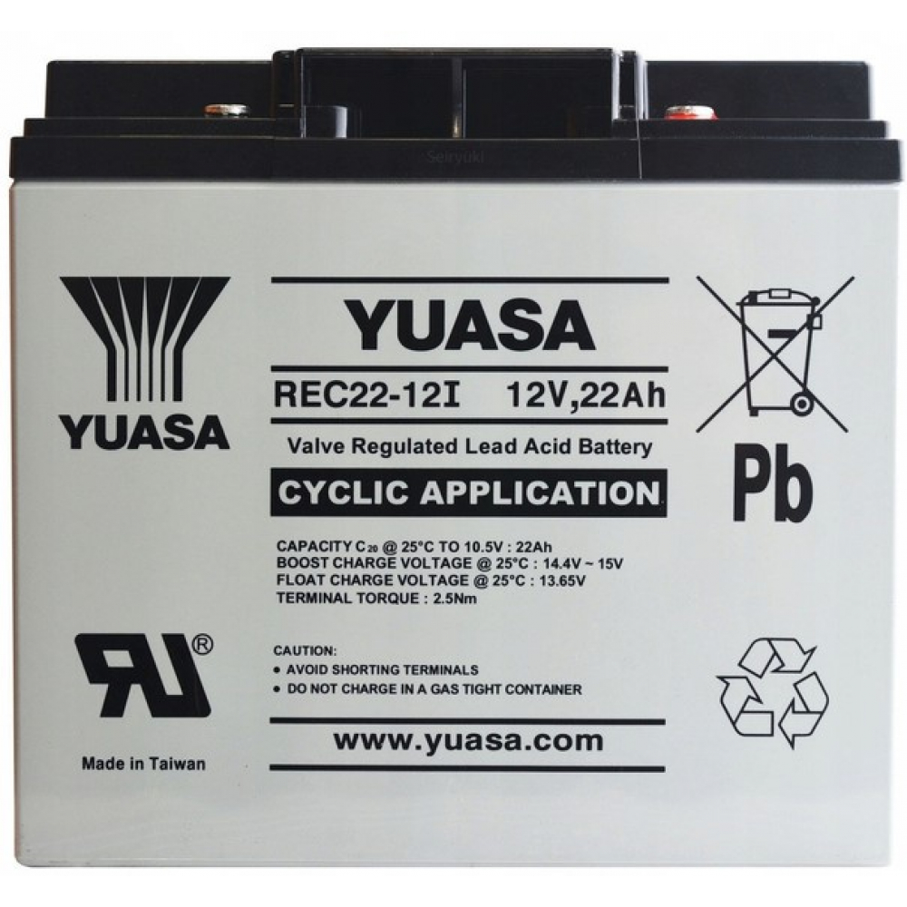 Аккумулятор Yuasa REC22-12I AGM (12V 22Ah)