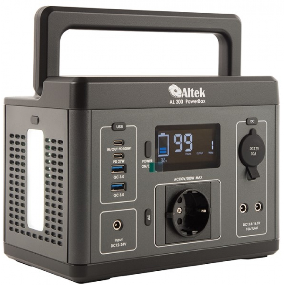 Портативная зарядная станция Altek AL 300 PowerBox 300W 296Wh