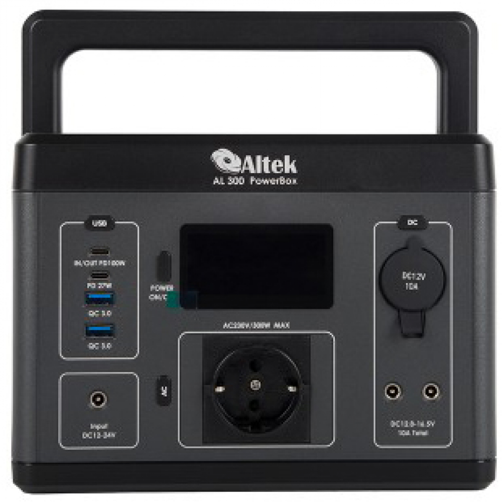 Портативная зарядная станция Altek AL 300 PowerBox 300W 296Wh + солнечная панель ALT-120 милитари