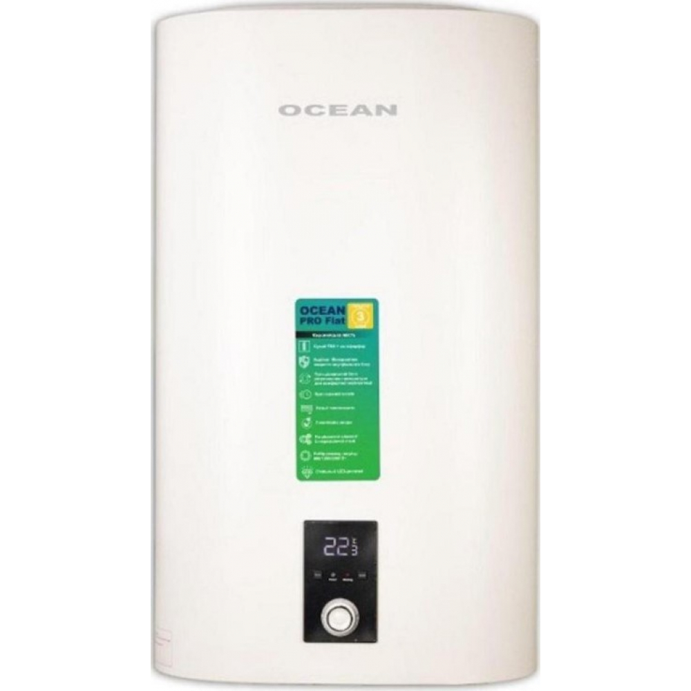 Бойлер накопичувальний електричний Ocean Flat RZB50M, ET+DT (50л Digital)