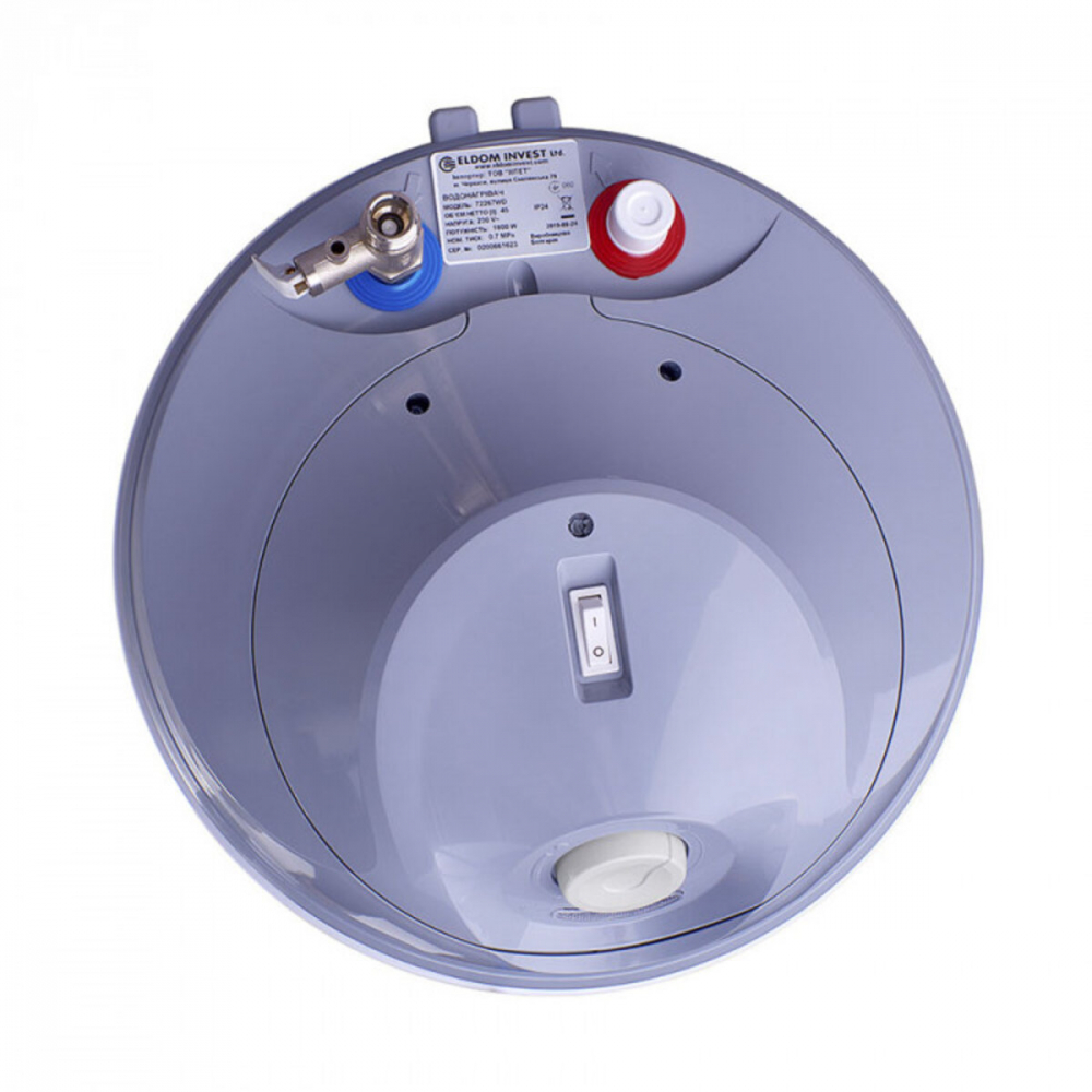 Бойлер накопичувальний електричний Eldom Style DRY 100 2x1.0 kW 72270WD