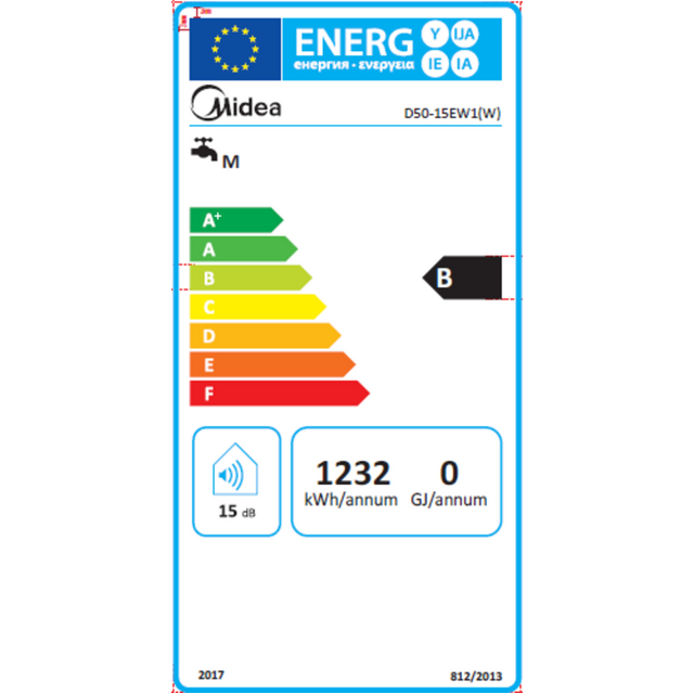 Бойлер накопичувальний електричний Midea D50-15EW1(W)