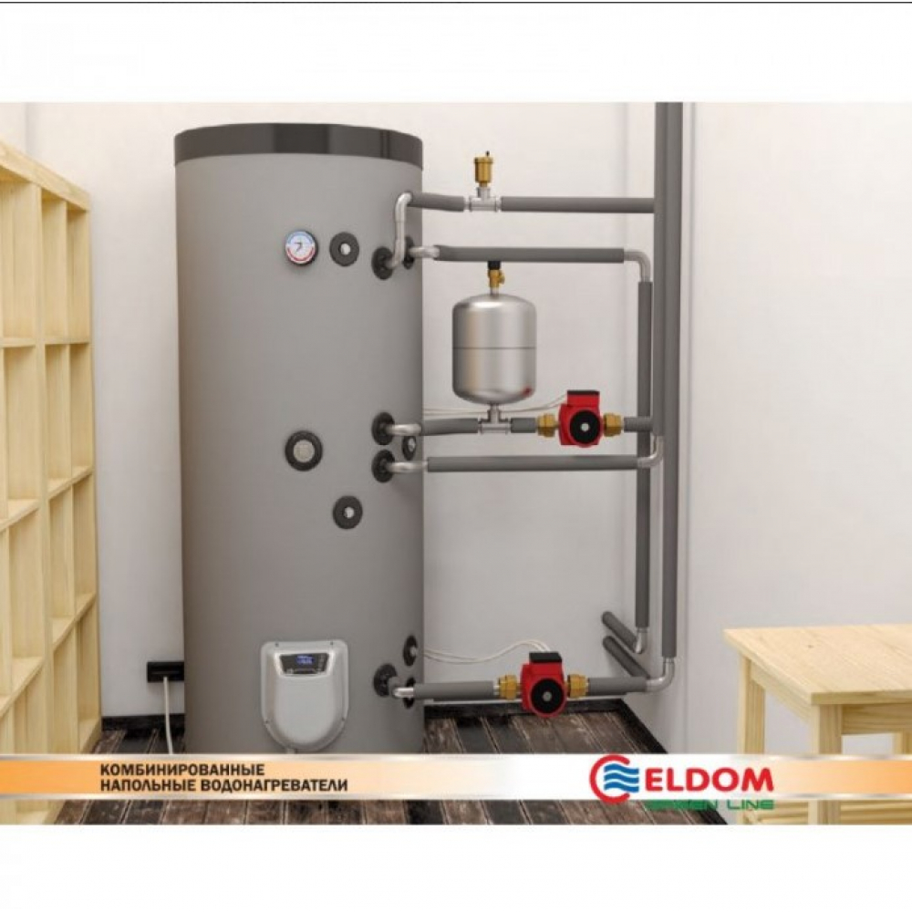 Комбинированный бойлер Eldom Green Line 500 9.0 kW 1.85 m² FV50080S 9kw