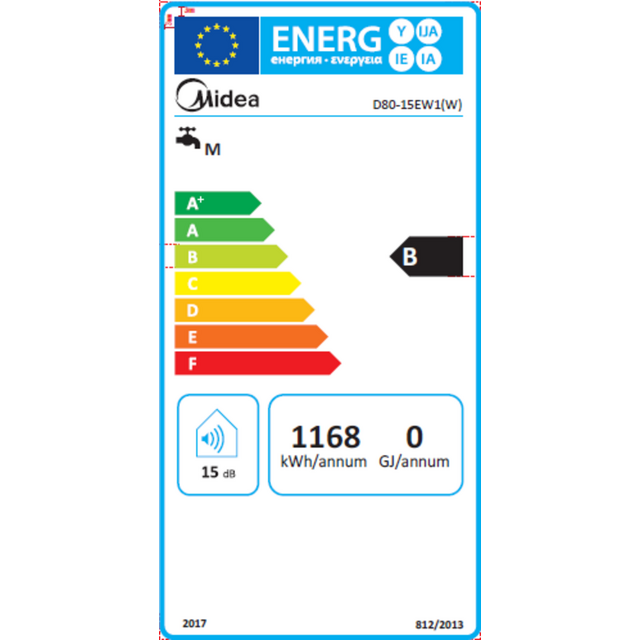Бойлер накопичувальний електричний Midea D80-15EW1(W)