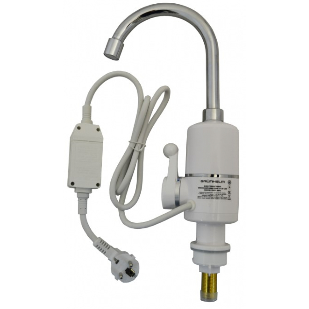 Проточный водонагреватель Grunhelm EWH-1X-3F-LED