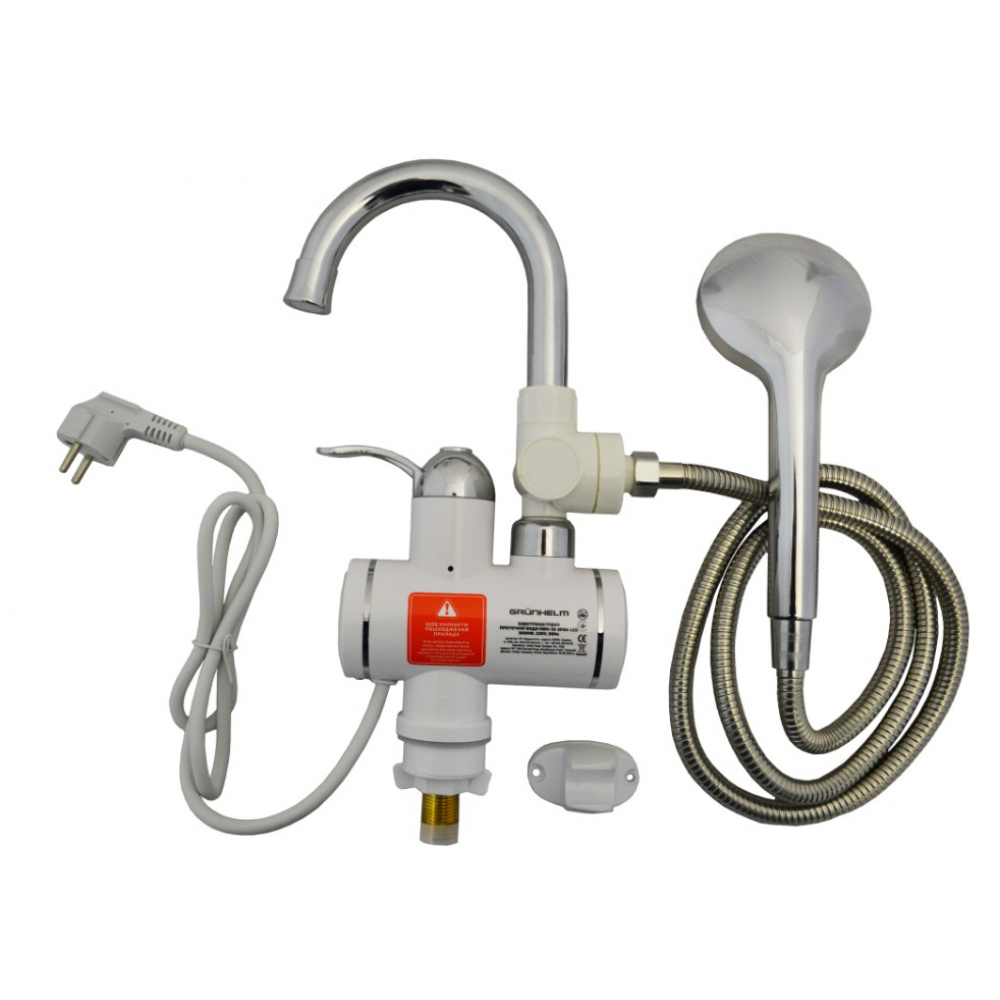 Проточний водонагрівач Grunhelm EWH-1X-3FSH-LED