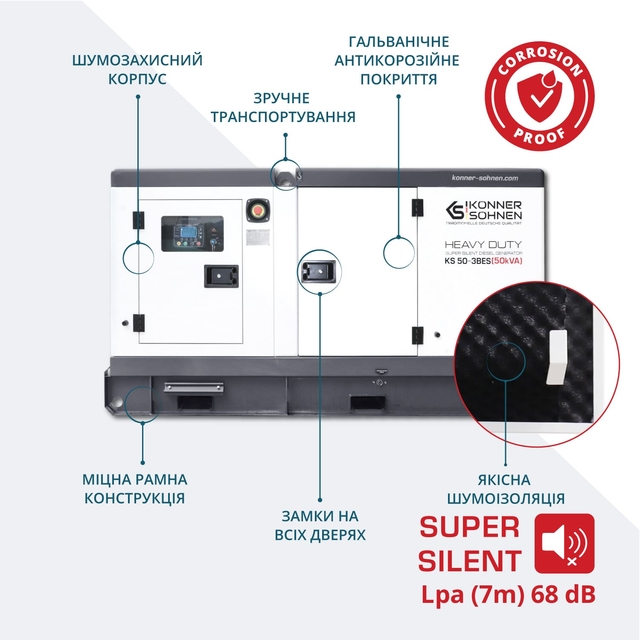 Дизельный генератор Könner&amp;Söhnen KS 50-3BES (50 кВт)