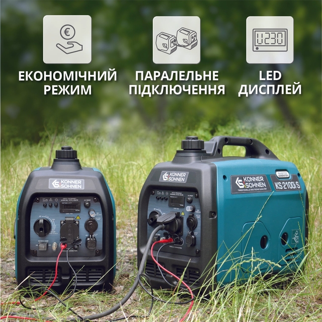 Инверторный бензиновый генератор Könner&amp;Söhnen KS 3100iG S (3,1 кВт)