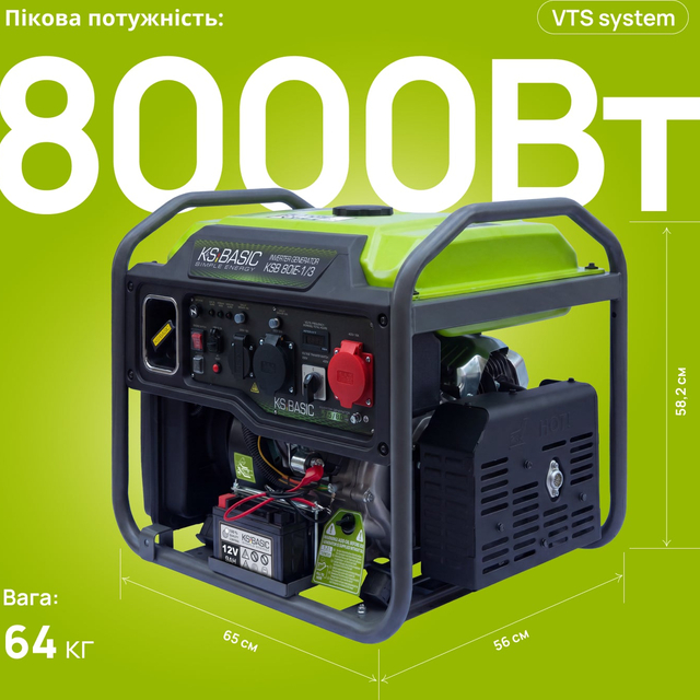 Бензиновый генератор 8 кВт однофазный/трехфазный Könner&amp;Söhnen KSB 80iE-1/3
