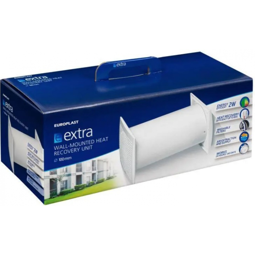 Рекуператор бытовой Europlast E-EXTRA EER125WP (Ø131 мм)