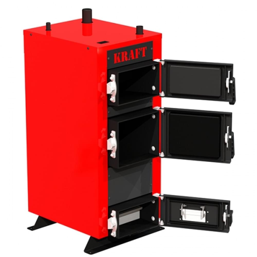Котел твердотопливный  Kraft серия E new 24 с ручным управлением