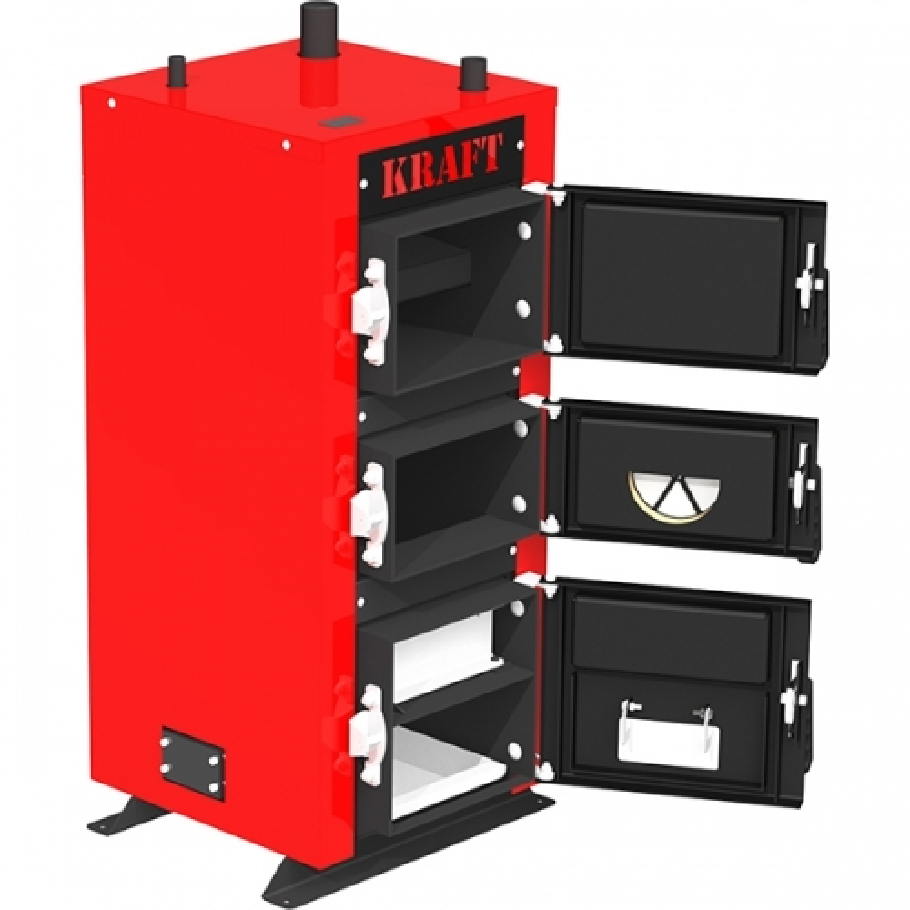 Котел твердотопливный  Kraft серия К 24 с ручным управлением