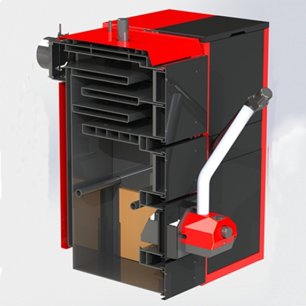 Котел твердотопливный  Kraft серия F 75 с горелкой EcoPalnik (Польша)
