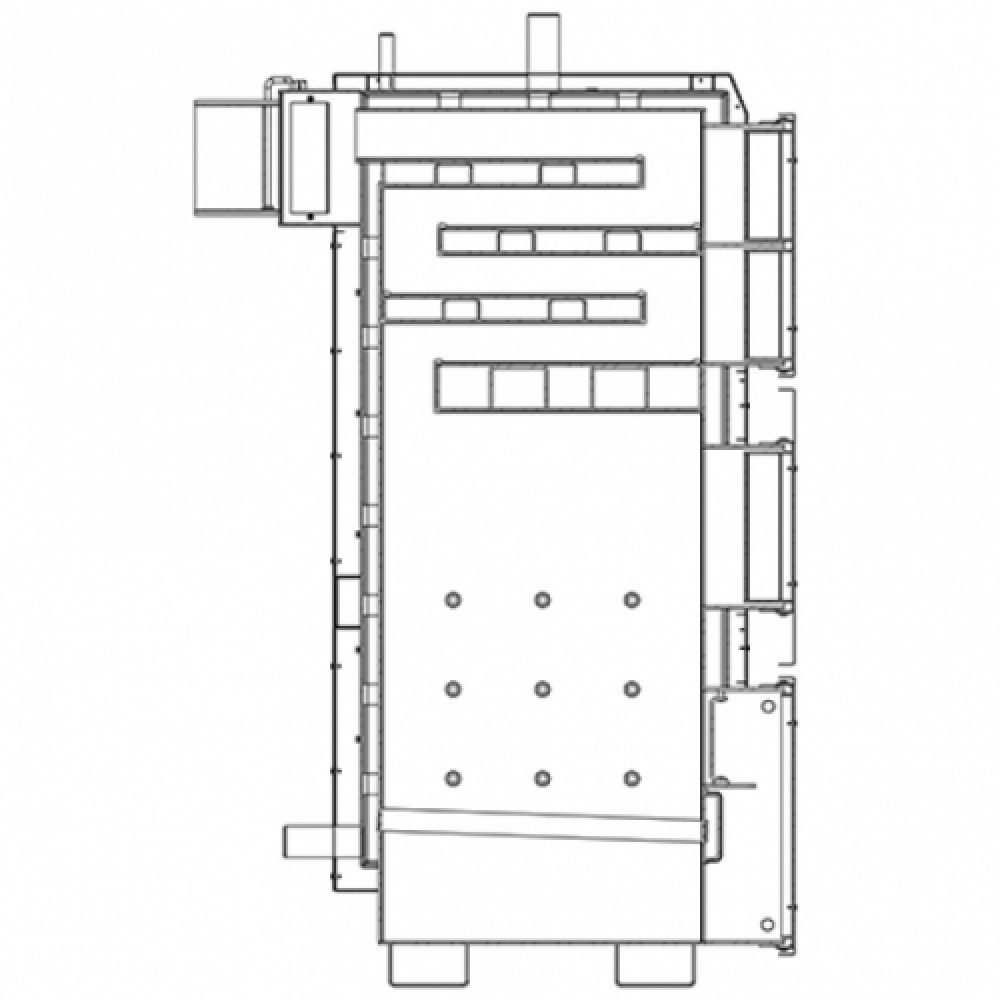 Котел твердотопливный длительного горения Kraft серия L 30 с автоматическим управлением