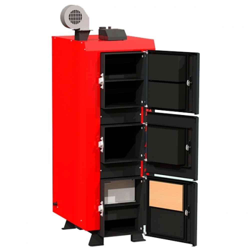 Котел твердотопливный длительного горения Kraft серия L 30 с автоматическим управлением