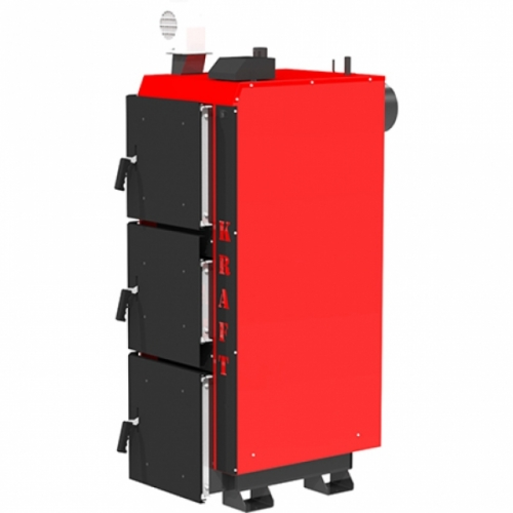 Котел твердотопливный длительного горения Kraft серия L 15 с автоматическим управлением