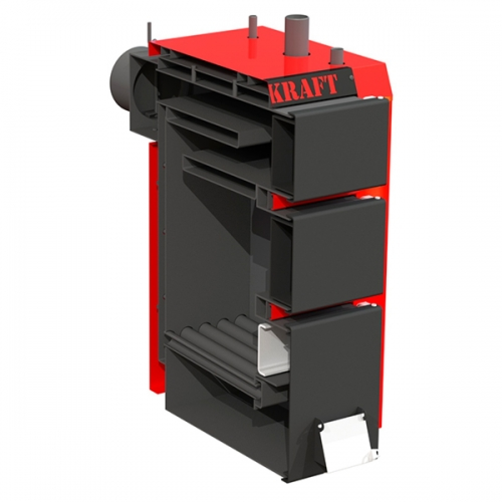 Котел твердотопливный длительного горения Kraft серия S 10 с автоматическим управлением