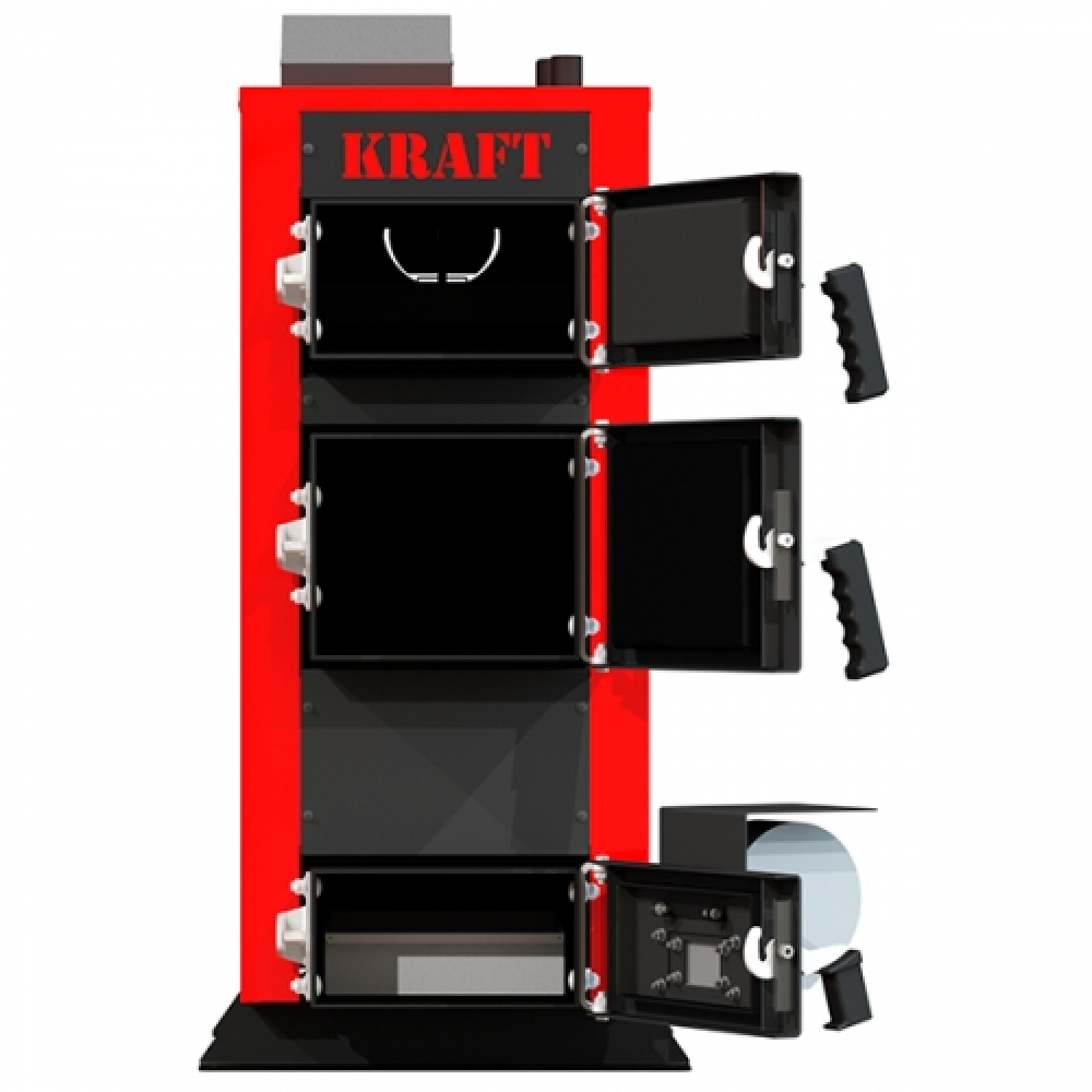 Котел твердопаливний  Kraft серія E new 24 з автоматичним керуванням