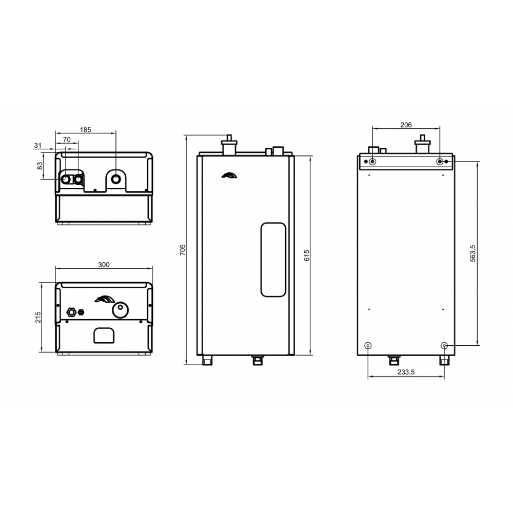 Котел электрический Dnipro MAX КЭО-6(220/380) цифровой с насосом IBO