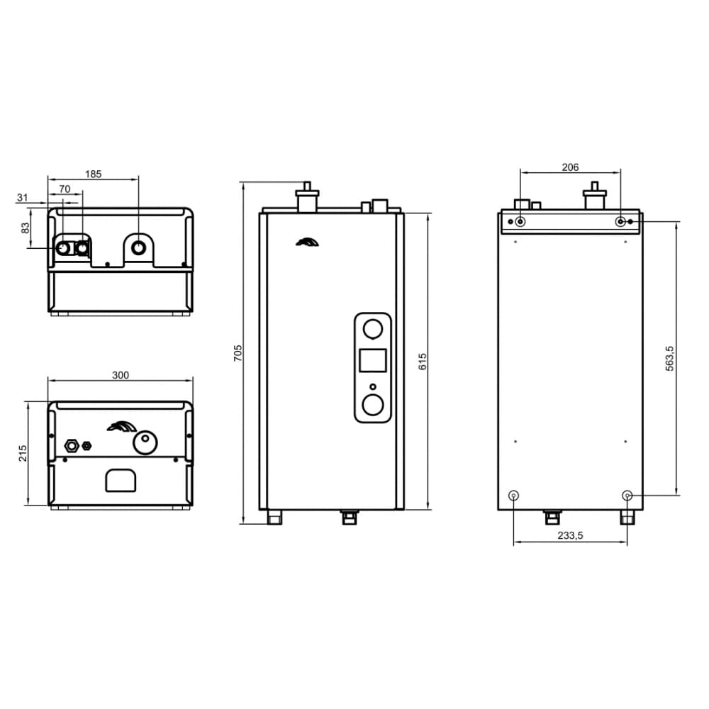 Котел электрический Dnipro MAX КЭО-12 380 механический с насосом IBO