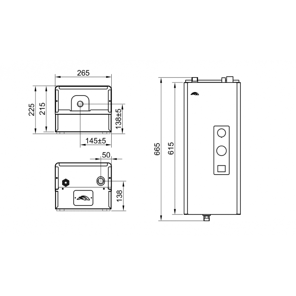 Котел электрический Dnipro Комфорт+ КЭО-6 380 механический с насосом IBO