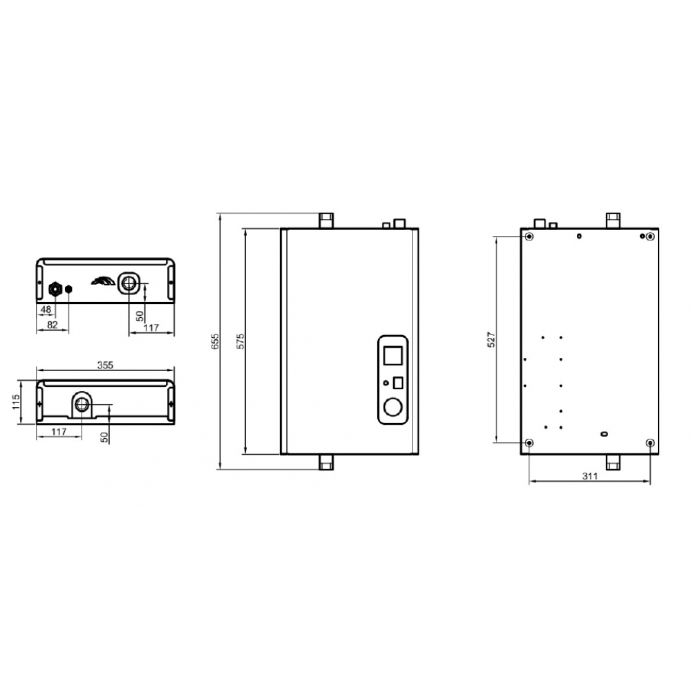 Котел электрический Dnipro Мини-механический без насоса 24 кВт 380 В