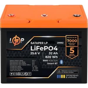 LogicPower LiFePO4 25,6V - 32 Ah (820Wh) (BMS 40A/32А) пластик Smart BT LogicPower LiFePO4 25,6V - 32 Ah (820Wh) (BMS 40A/32А) пластик Smart BT