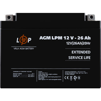 Аккумулятор AGM LPM 12V - 26 Ah