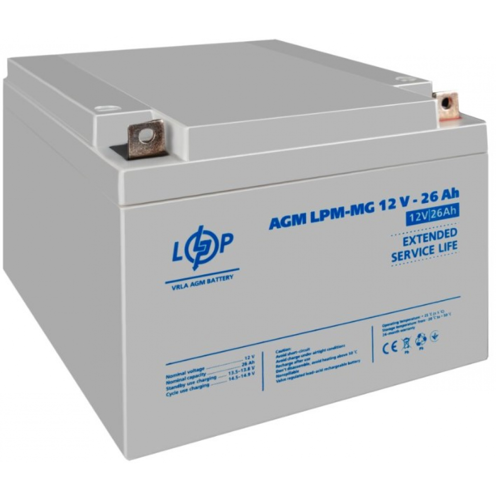 Аккумулятор LogicPower LPM-MG 12V - 26 Ah AGM мультигелевый
