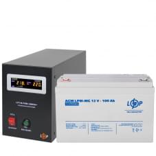 Комплект резервного питания LogicPower ИБП UPS B1000 + АКБ MG 1200Wh