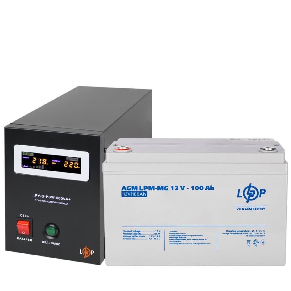 Комплект резервного питания LogicPower ИБП UPS B800 + АКБ MG 1200Wh