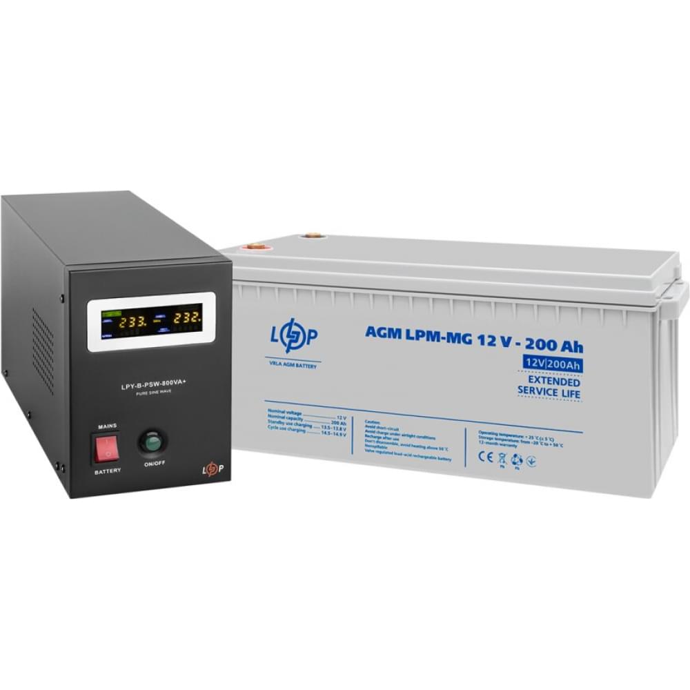 Комплект резервного питания LogicPower ИБП B800 + АКБ мультигелевая 2400 Ватт (4150+3875 200 Ah)
